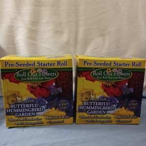 2 butterfly/hummingbird flower pre seeded roll out
